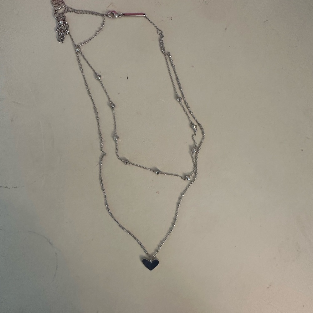 Kendra Scott Silver Heart Necklace